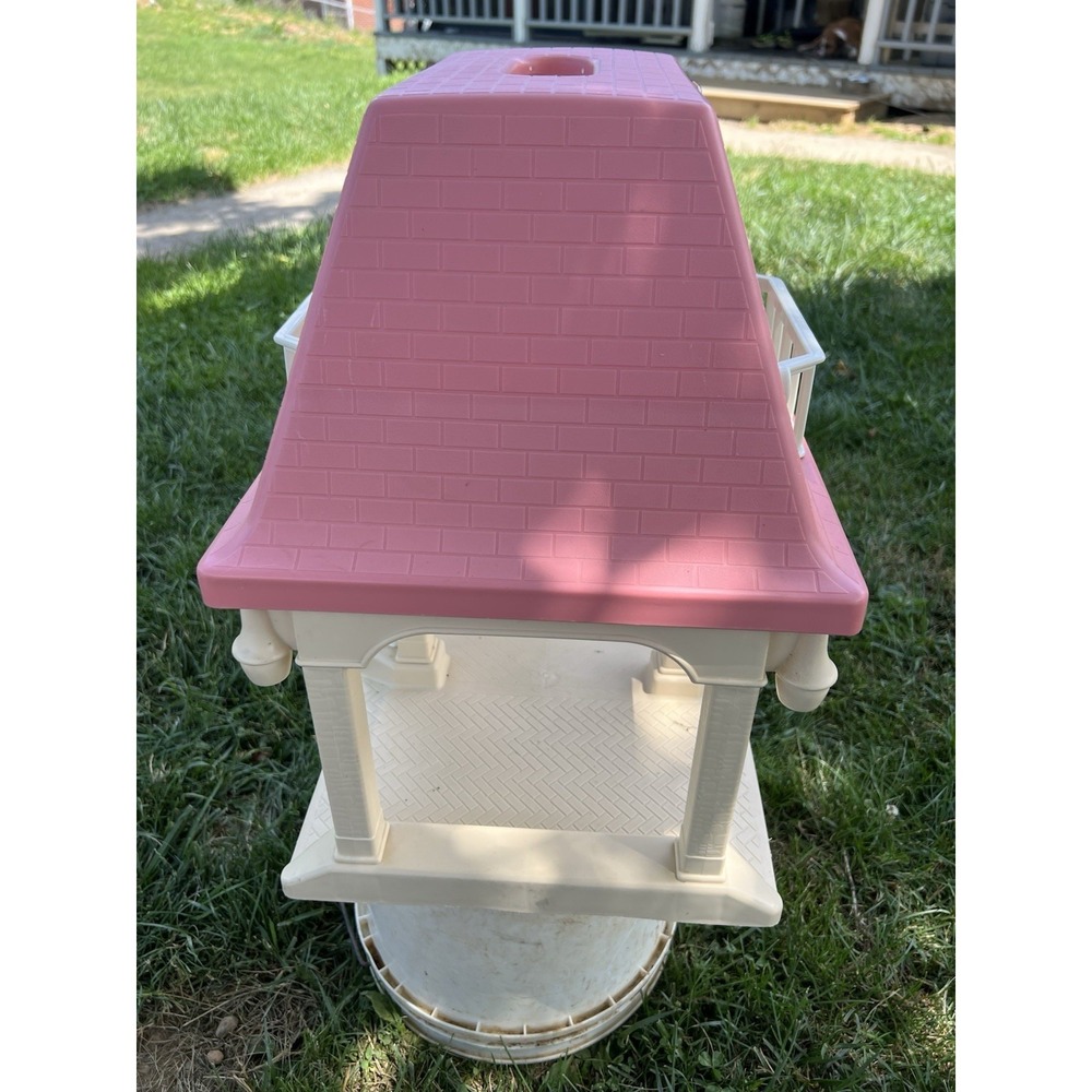Vintage Little Tikes Grandma's Cottage Dollhouse Pink Roof Toy House USA - Picture 4 of 6
